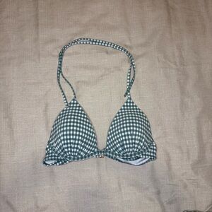 Gingham Halter Bikini Top - Size 34B - Shade & Shore